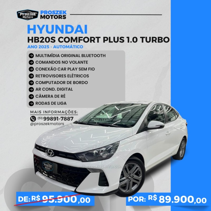hb20s 1.0 tgdi comfort plus 12v flex 4p automatico 2025 canoas