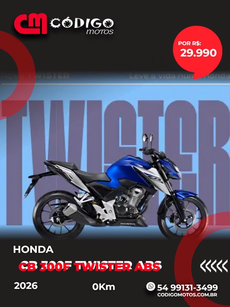 cb 300f twister  2026 veranopolis