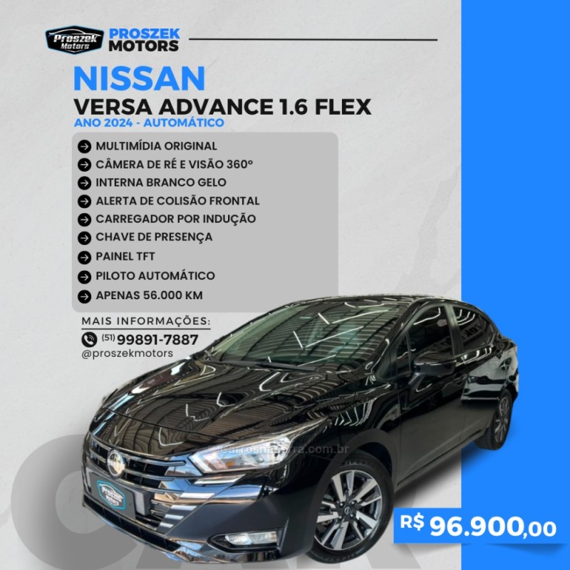 versa 1.6 advance 16v flex 4p automatico 2024 canoas