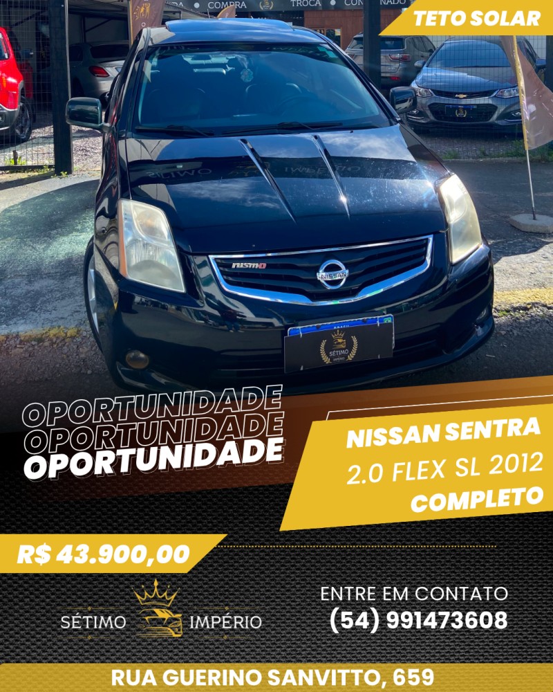 sentra 2.0 sl 16v gasolina 4p automatico 2012 caxias do sul