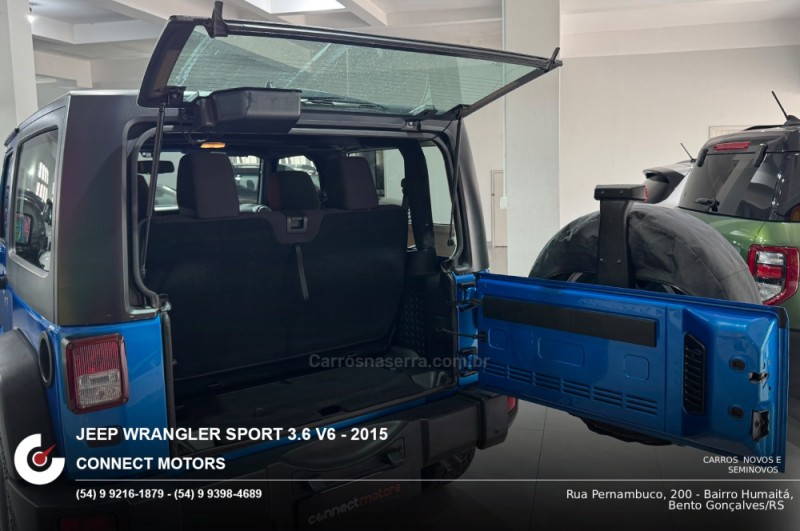 WRANGLER 3.6 SPORT 4X4 V6 24V GASOLINA 2P AUTOMÁTICO - 2015 - BENTO GONçALVES