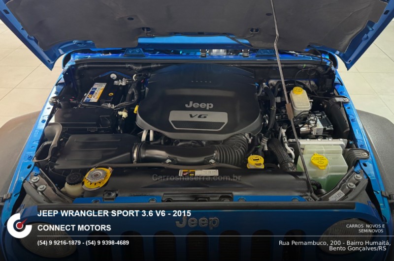 WRANGLER 3.6 SPORT 4X4 V6 24V GASOLINA 2P AUTOMÁTICO - 2015 - BENTO GONçALVES