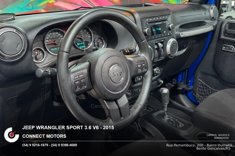 WRANGLER 3.6 SPORT 4X4 V6 24V GASOLINA 2P AUTOMÁTICO - 2015 - BENTO GONçALVES
