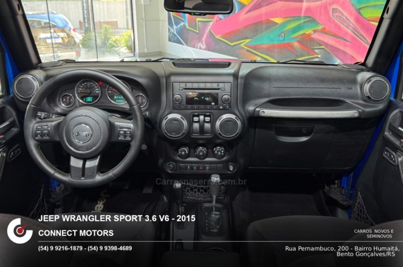 WRANGLER 3.6 SPORT 4X4 V6 24V GASOLINA 2P AUTOMÁTICO - 2015 - BENTO GONçALVES