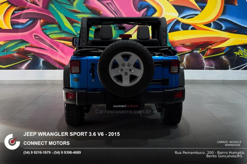 WRANGLER 3.6 SPORT 4X4 V6 24V GASOLINA 2P AUTOMÁTICO - 2015 - BENTO GONçALVES