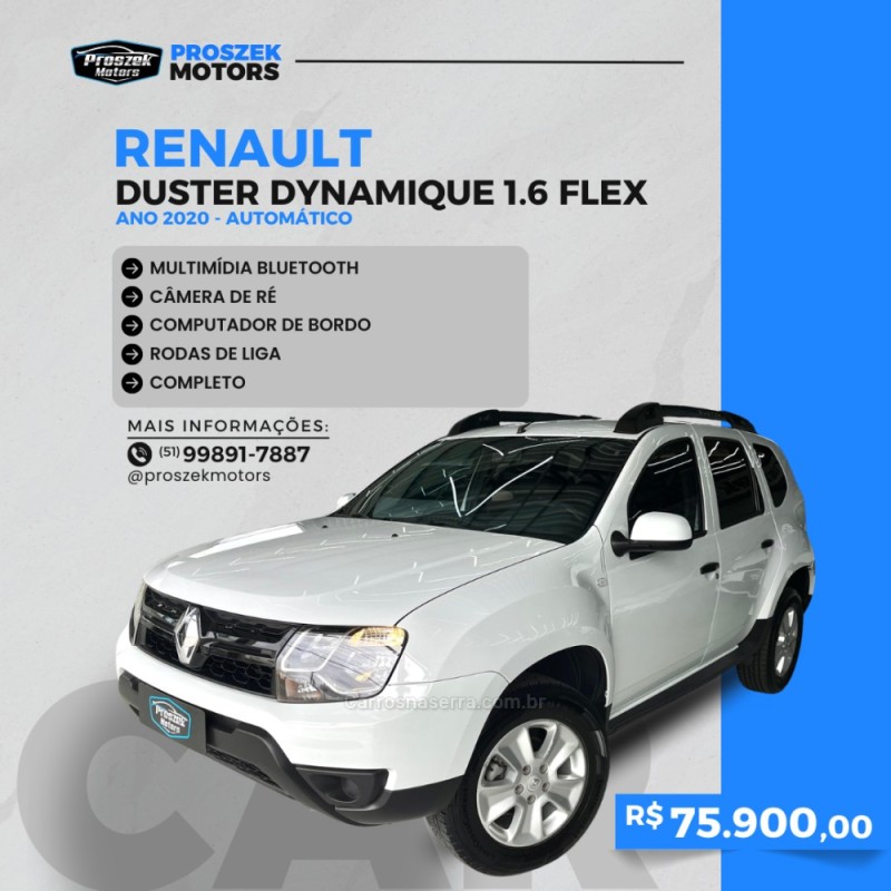 duster 1.6 dynamique 4x2 16v flex 4p automatico 2020 canoas