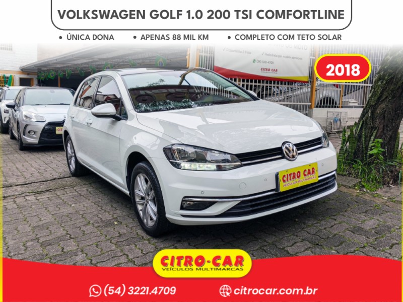 golf 1.0 200 tsi total flex comfortline tiptronic 2018 caxias do sul