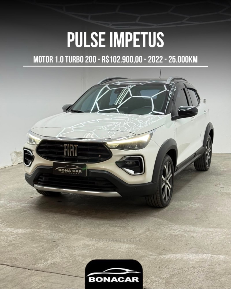 pulse 1.0 impetus turbo 200 12v flex 4p automatico 2022 caxias do sul
