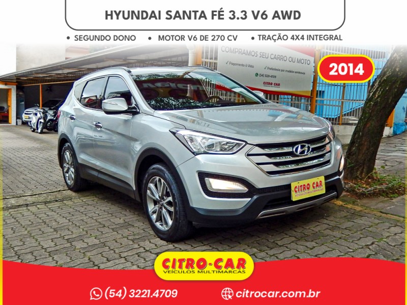 santa fe 3.3 mpfi 4x4 v6 270cv gasolina 4p automatico 2014 caxias do sul