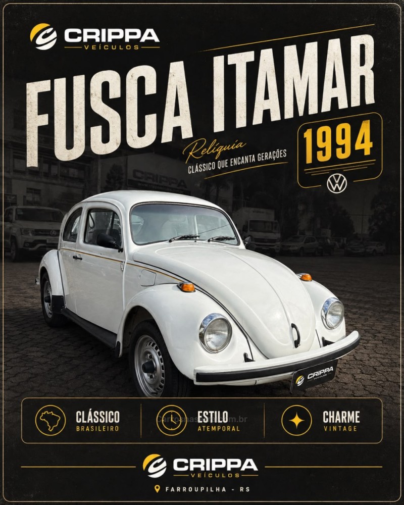 fusca 1.6 8v gasolina 2p manual 1994 farroupilha