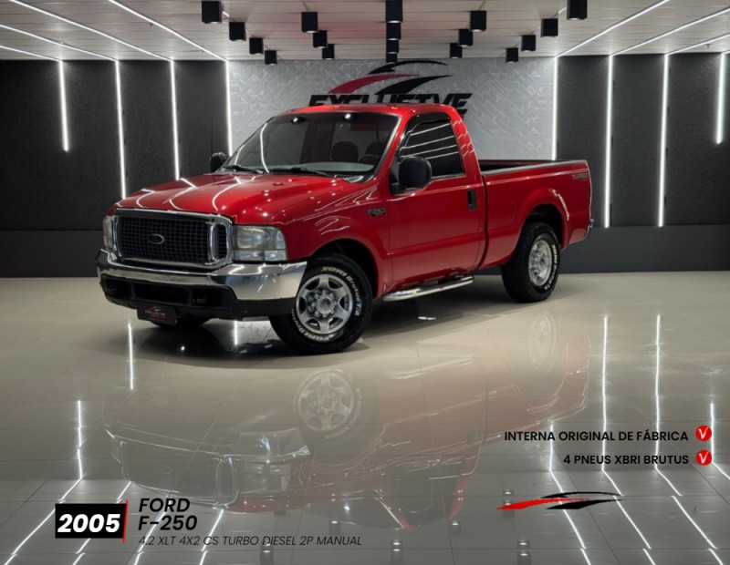 f 250 4.2 xlt 4x2 cs turbo diesel 2p manual 2005 caxias do sul