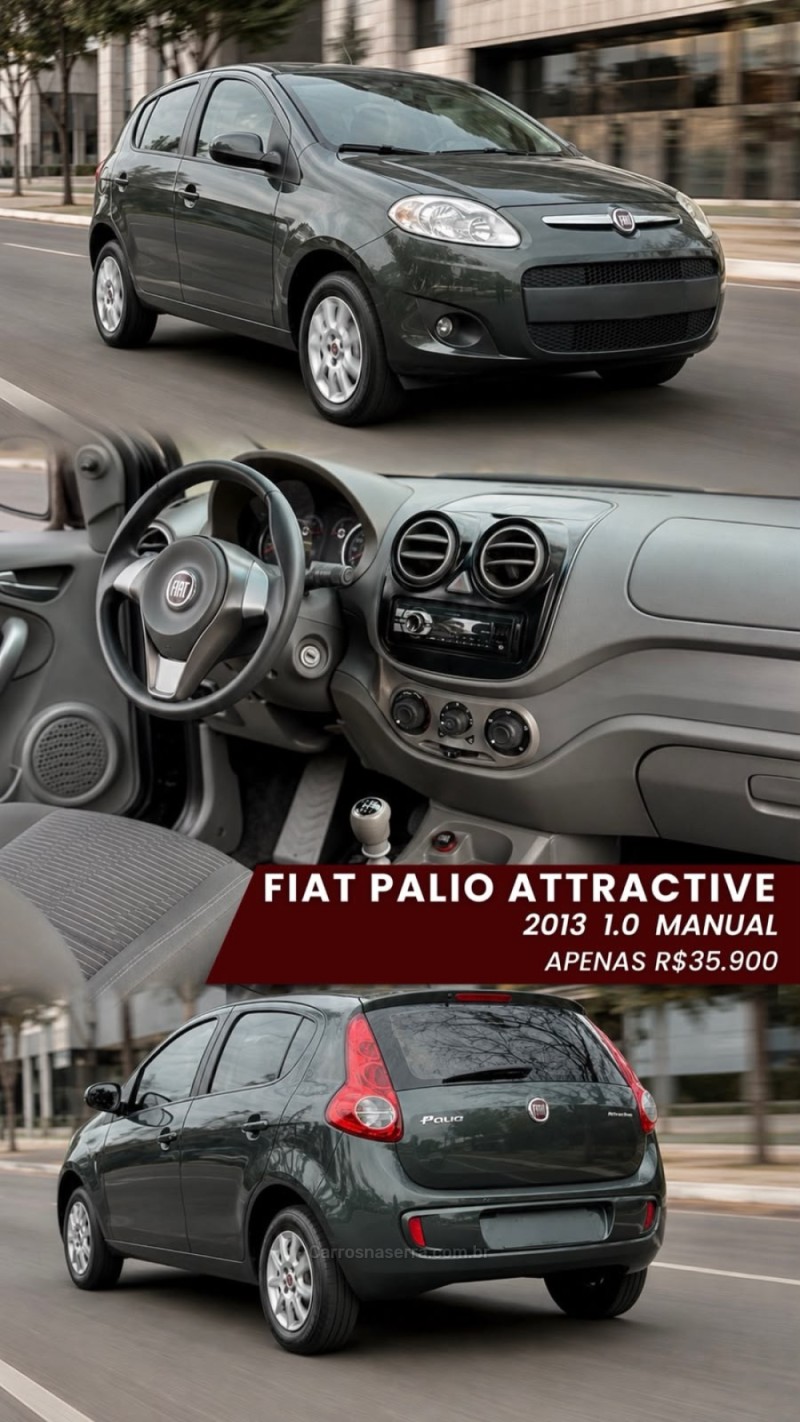 PALIO 1.0 MPI ATTRACTIVE 8V FLEX 4P MANUAL - 2013 - NOVO HAMBURGO