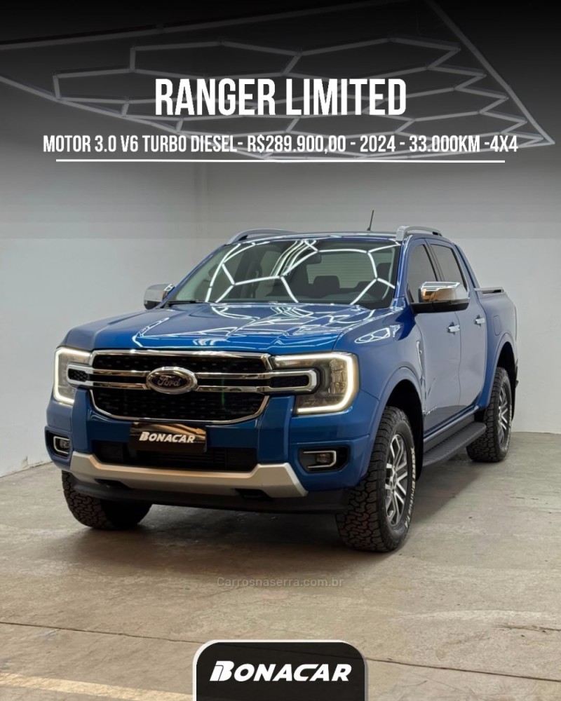 ranger 3.0 v6 limited cd turbo 4x4 diesel 4p automatico 2024 caxias do sul
