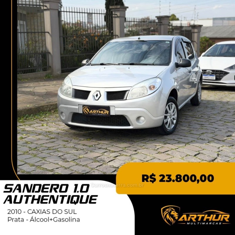 sandero 1.0 authentique 8v flex 4p manual 2010 caxias do sul