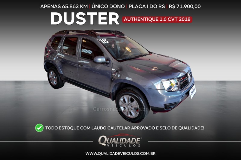 duster 1.6 authent 16v flex 4p automatico 2018 santa cruz do sul