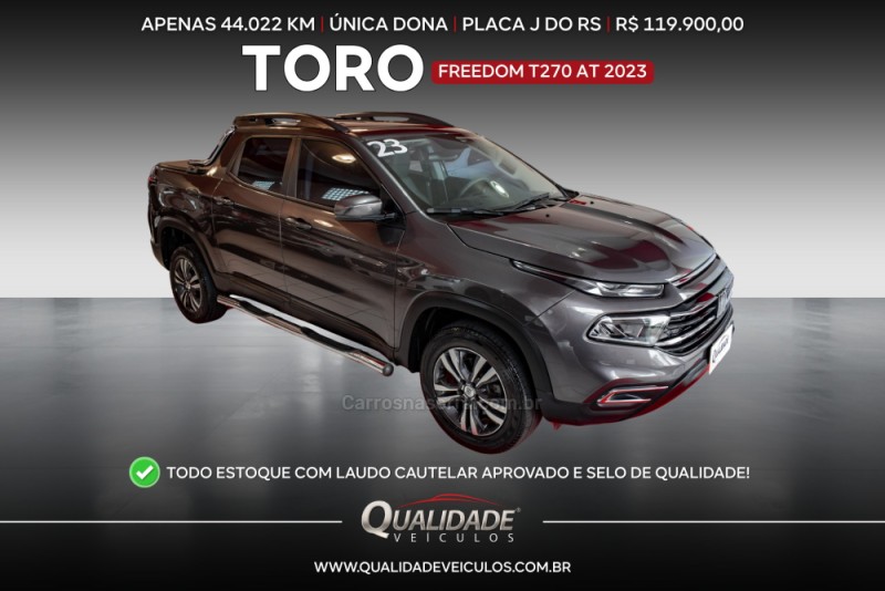 toro 1.3 freedom t270 4x2 16v flex 4p automatico 2023 santa cruz do sul