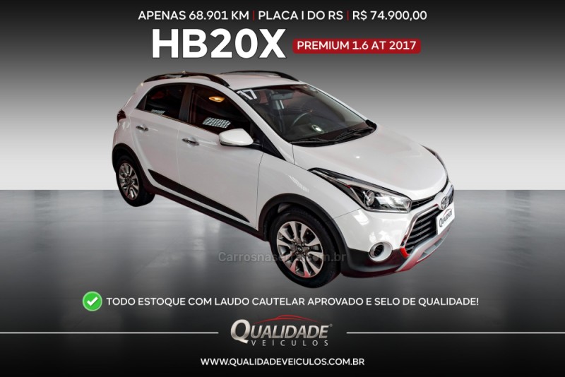 hb20x 1.6 16v premium flex 4p automatico 2017 santa cruz do sul