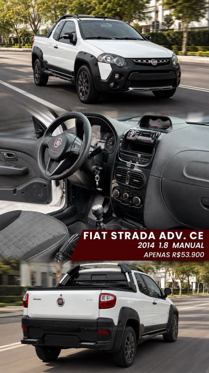 STRADA 1.6 MPI ADVENTURE CE 16V GASOLINA 2P MANUAL - 2014 - NOVO HAMBURGO