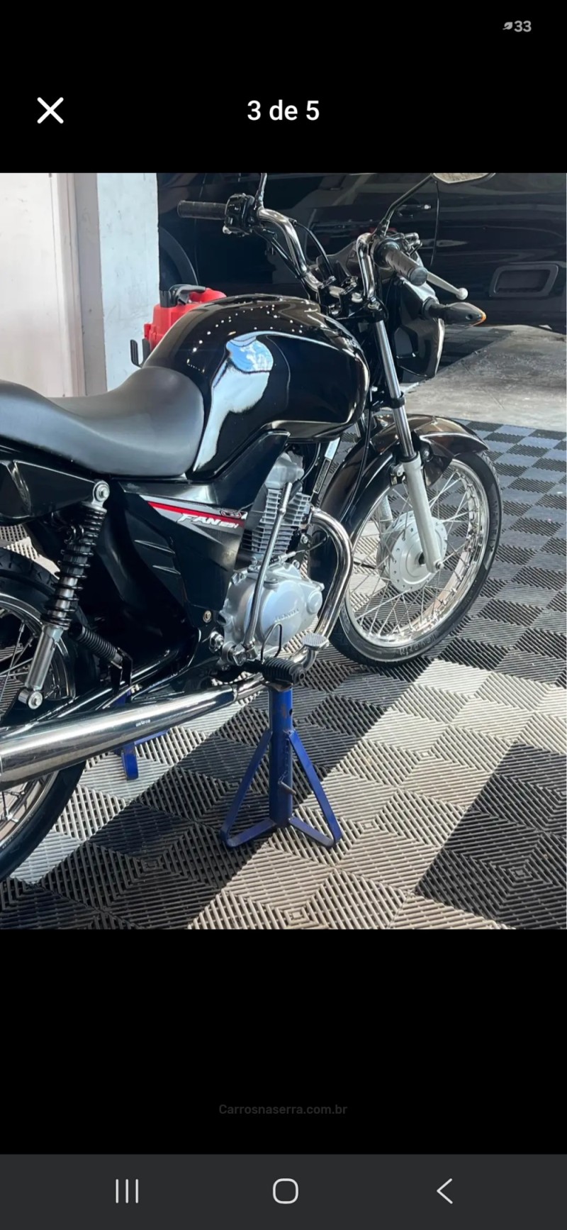 cg 125 fan 2017 nova prata