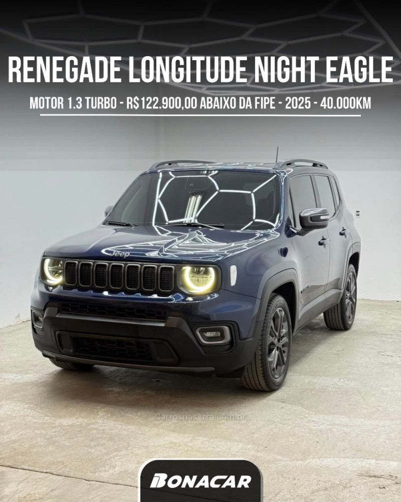 renegade 1.3 16v night eagle t270 turbo flex 4p automatico 2025 caxias do sul