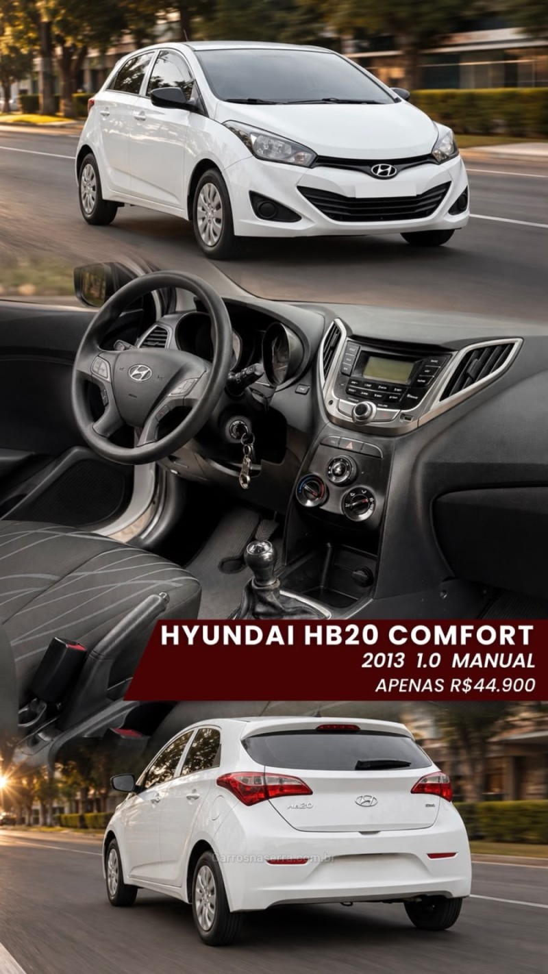 HB20 1.0 COMFORT 12V FLEX 4P MANUAL - 2013 - NOVO HAMBURGO