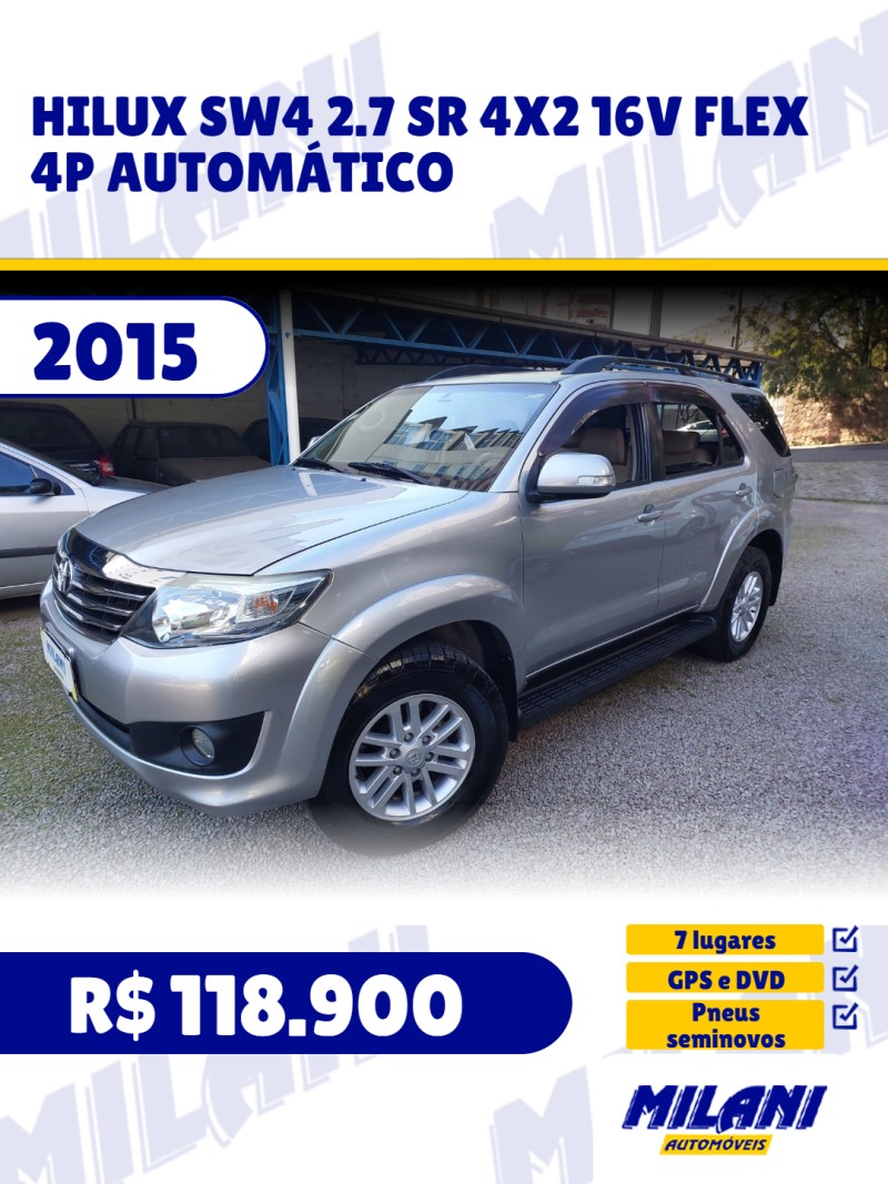 hilux sw4 2.7 sr 4x2 16v flex 4p automatico 2015 bento goncalves