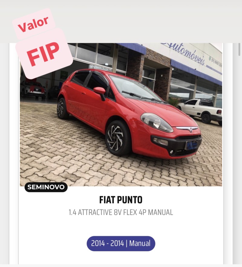 punto 1.4 attractive 8v flex 4p manual 2014 vale real