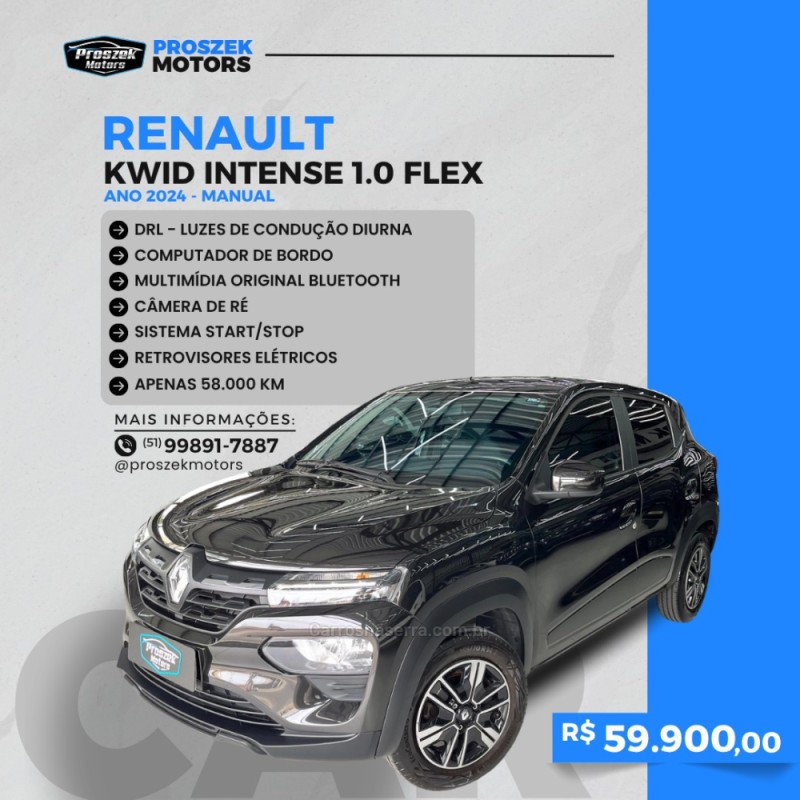 kwid 1.0 12v sce flex intense manual 2024 canoas
