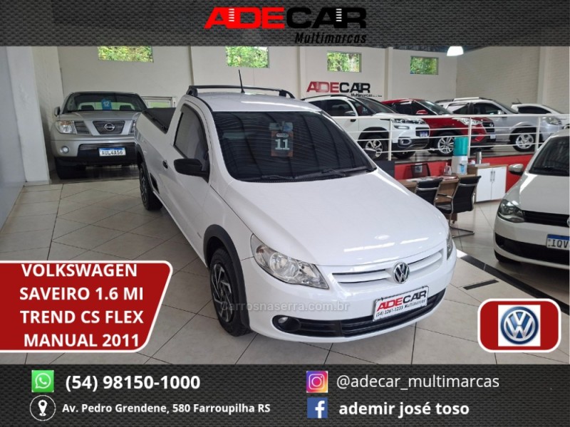 saveiro 1.6 mi trend cs 8v flex 2p manual g.v 2011 farroupilha