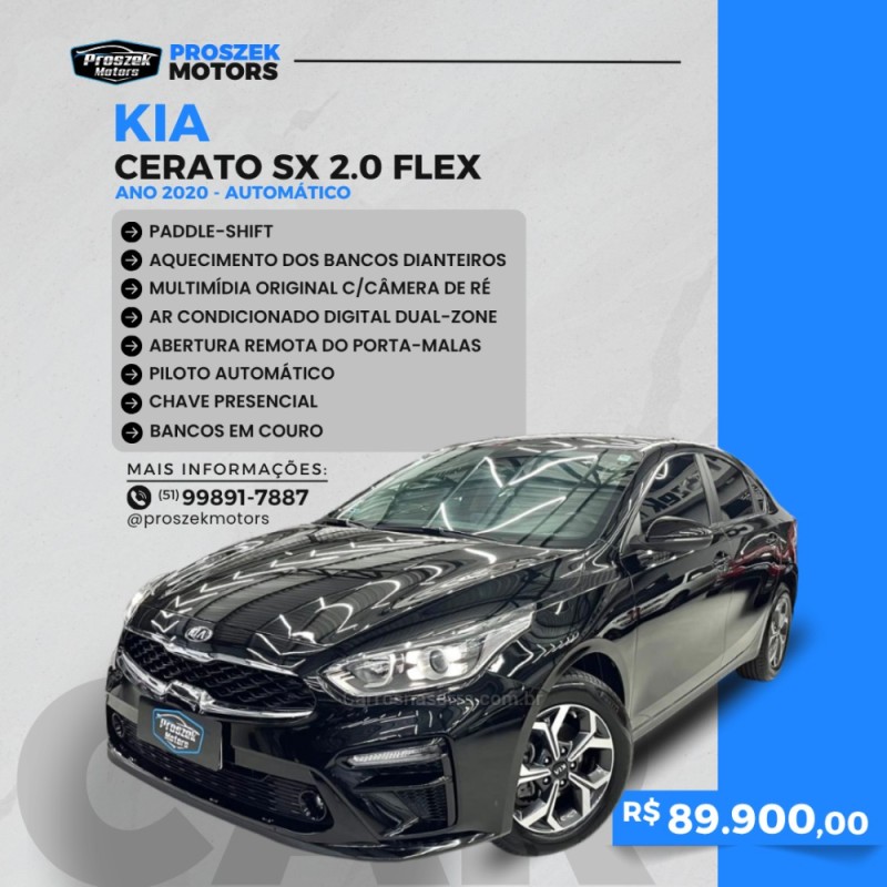 cerato 2.0 sx 16v flex 4p automatico 2020 canoas