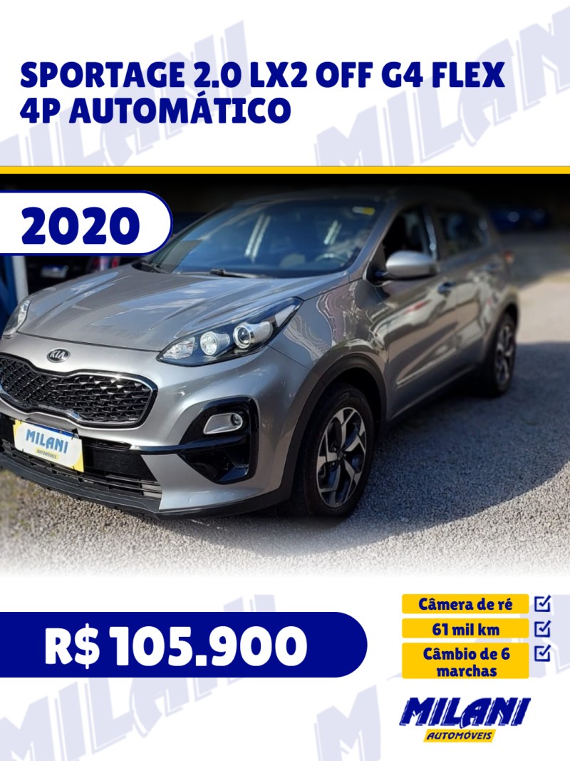 sportage 2.0 lx2 off g4 flex 4p automatico 2020 bento goncalves