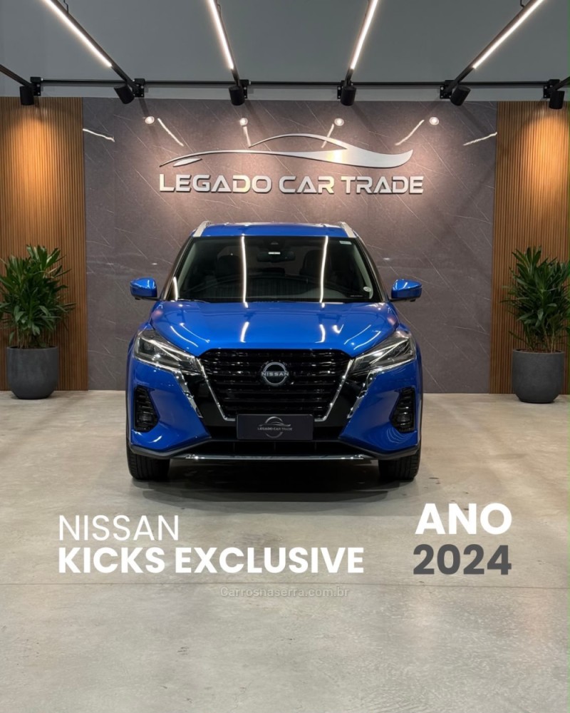 kicks 1.6 exclusive 16v flex 4p automatico 2024 caxias do sul