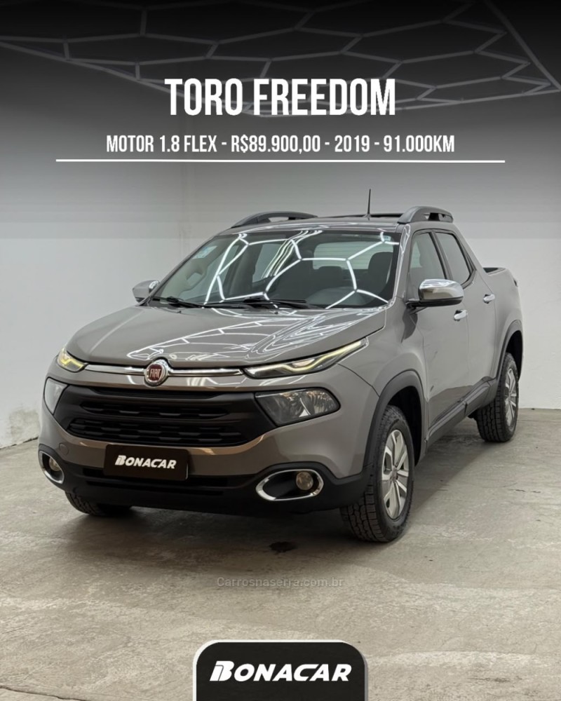 toro 1.8 16v evo flex freedom automatico 2019 caxias do sul