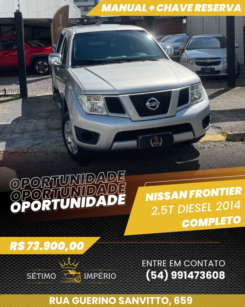 frontier 2.5 s 4x4 cd turbo eletronic diesel 4p manual 2014 caxias do sul