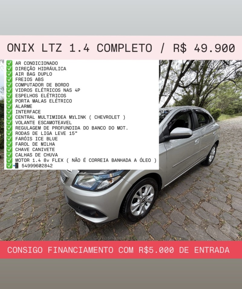 onix 1.4 mpfi ltz 8v flex 4p manual 2014 nova prata