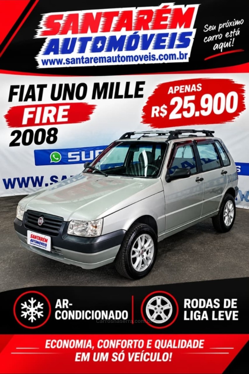 uno 1.0 mpi mille fire 8v flex 4p manual 2008 caxias do sul
