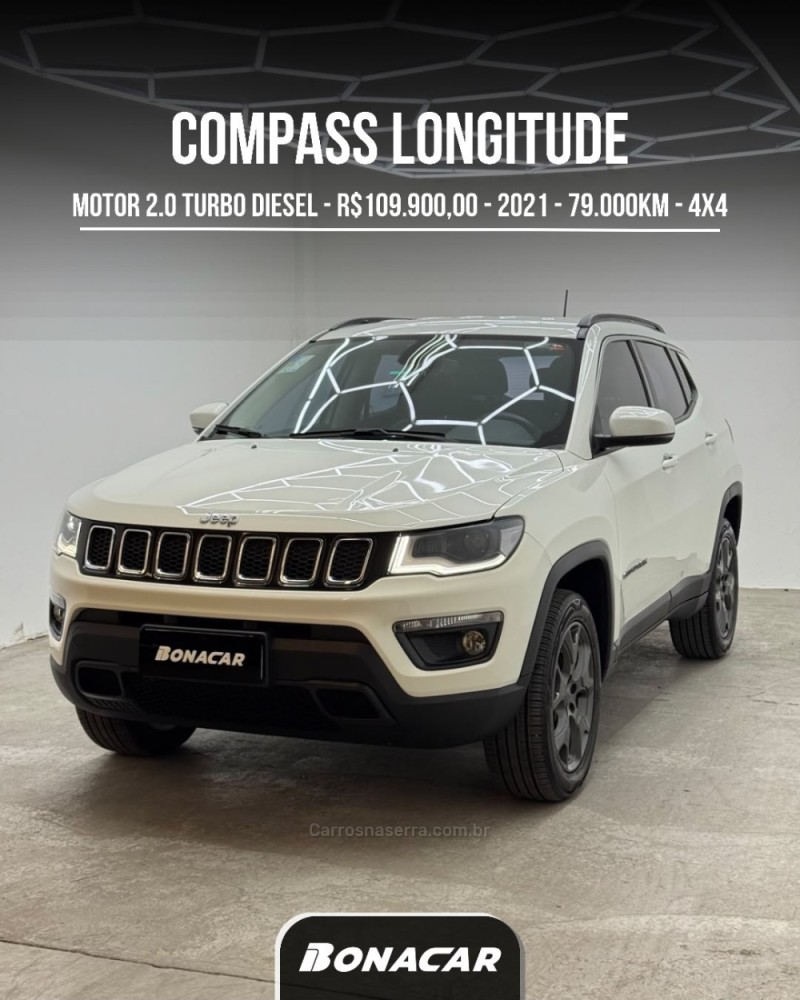 compass 2.0 longitude td350 turbo diesel 4x4 4p automatico 2021 caxias do sul