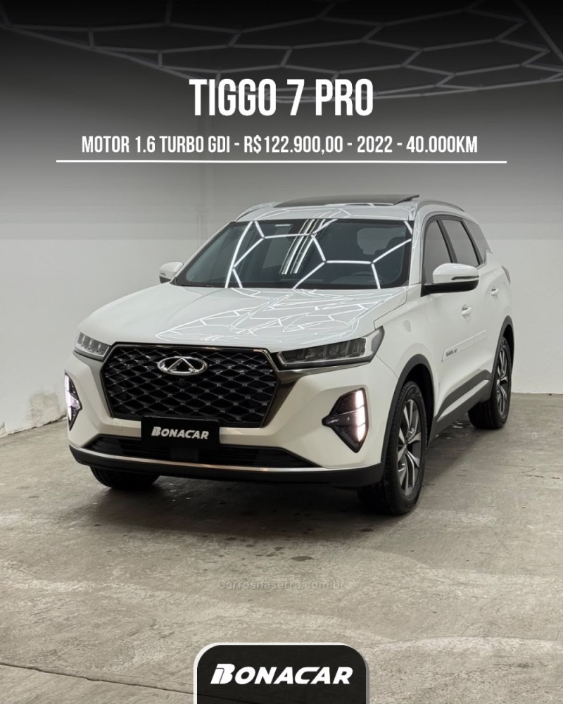 tiggo 1.6 16v turbo gdi 7 pro gasolina 4p automatico 2022 caxias do sul