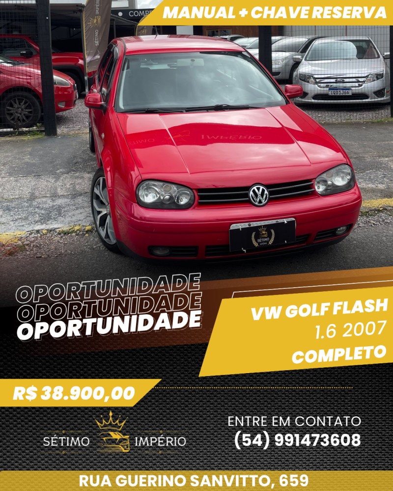 golf 1.6 mi flash 8v gasolina 4p manual 2007 caxias do sul