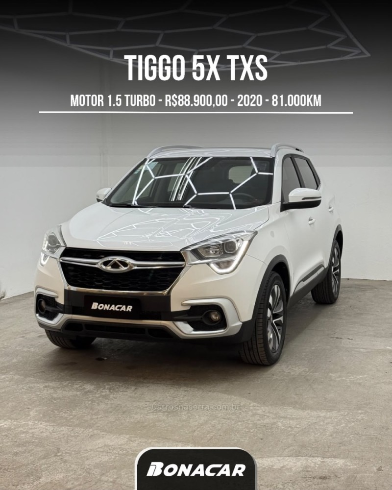 tiggo 1.5 16v turbo 5x txs flex 4p automatico 2020 caxias do sul