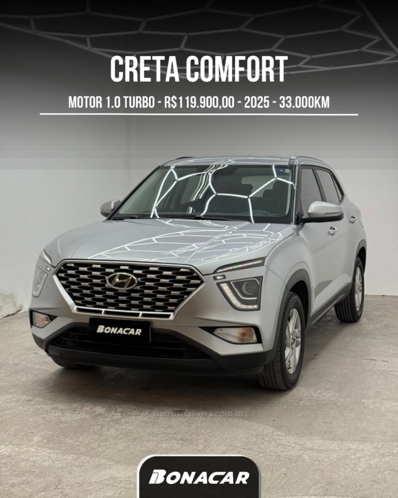 creta 1.0 comfort turbo 12v 4p flex automatico  2025 caxias do sul
