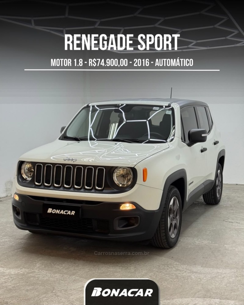 renegade 1.8 16v flex sport 4p automatico 2016 caxias do sul