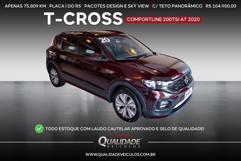 t cross 1.0 comfortline tsi flex 4p automatico 2020 santa cruz do sul