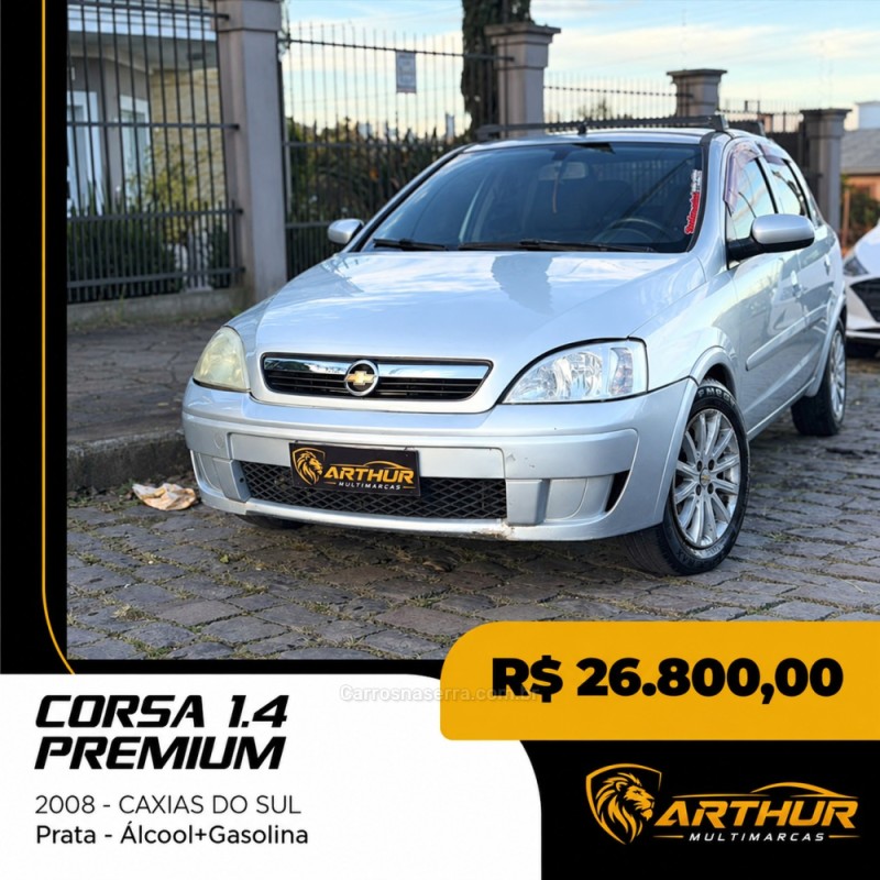 corsa 1.4 mpfi premium sedan 8v flex 4p manual 2008 caxias do sul