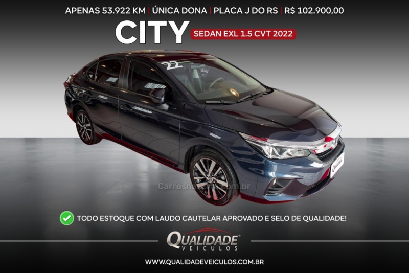 city 1.5 exl 16v flex 4p automatico 2022 santa cruz do sul
