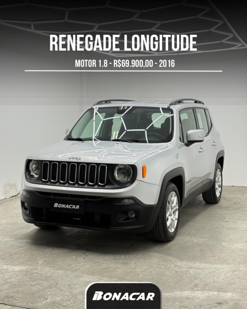 renegade 1.8 16v flex longitude 4p automatico 2016 caxias do sul