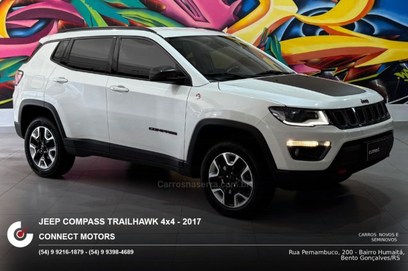 compass 2.0 trailhawk td350 turbo diesel 4x4 4p automatico 2017 bento goncalves