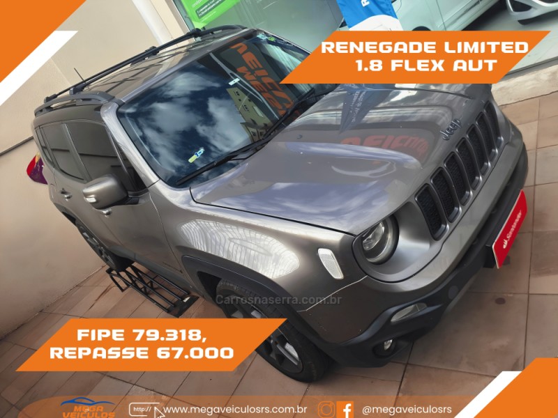 renegade 1.8 16v flex limited 4p automatico 2020 bento goncalves