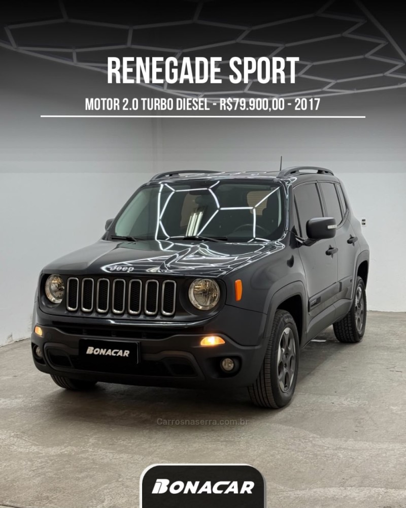 renegade 2.0 16v turbo diesel sport 4p 4x4 automatico 2017 caxias do sul