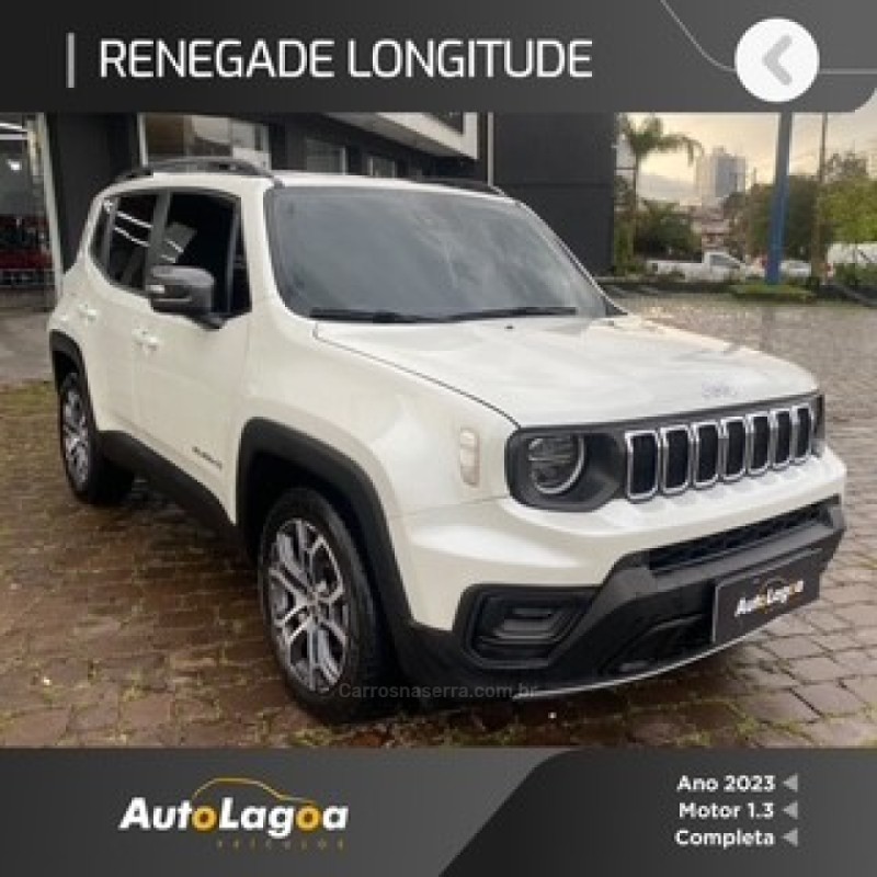 renegade 1.3 16v longitude t270 turbo 4x2 flex 4p automatico 2023 lagoa vermelha